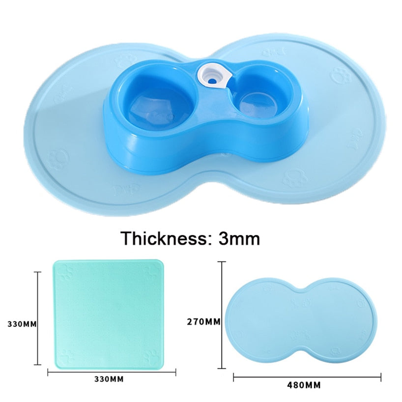 48*27cm Pet Dog Puppy Cat Feeding Mat Pad Cute Cloud Shape Silicone Dish Bowl Food Feed Placement Dog Accessories