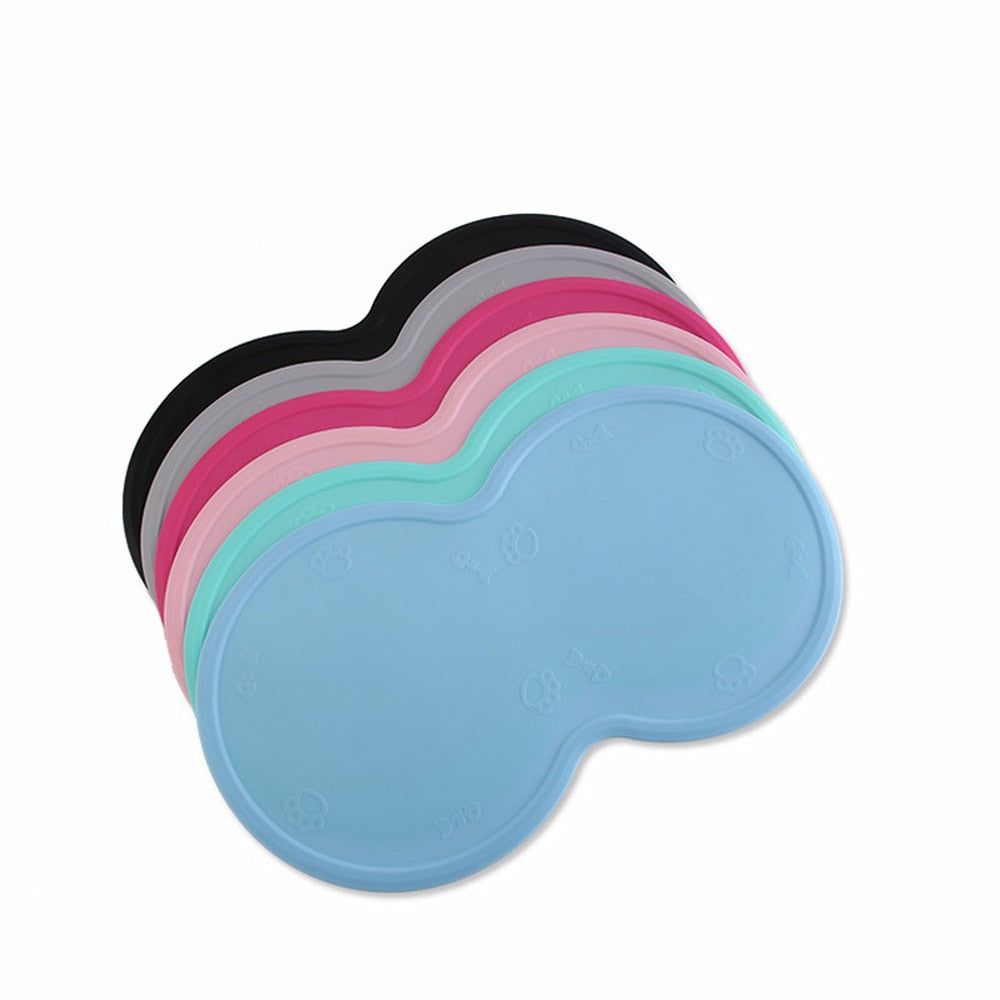 48*27cm Pet Dog Puppy Cat Feeding Mat Pad Cute Cloud Shape Silicone Dish Bowl Food Feed Placement Dog Accessories