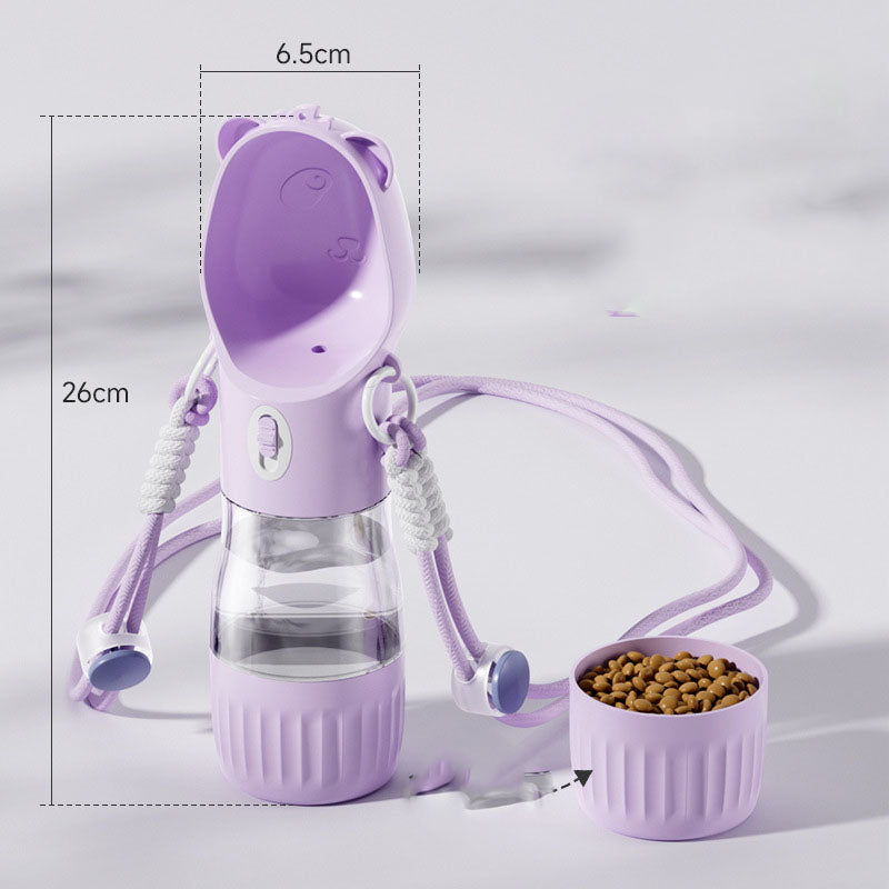 Pet Water Bottle for Small Big Dogs Cats Outdoor Leakproof Puppy Drinking Bowls with Food Container Pet Feeder